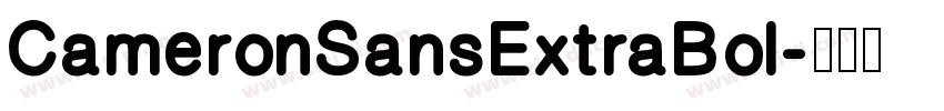 CameronSansExtraBol字体转换