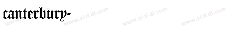 canterbury字体转换