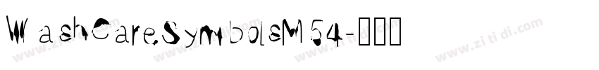 WashCareSymbolsM54字体转换