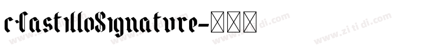 cCastilloSignature字体转换
