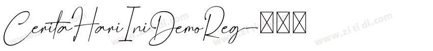 CeritaHariIniDemoReg字体转换
