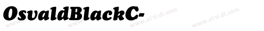 OsvaldBlackC字体转换