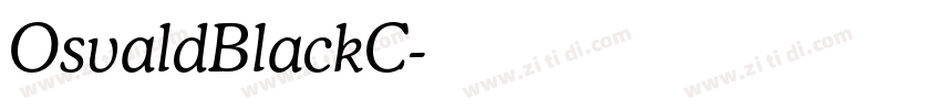 OsvaldBlackC字体转换
