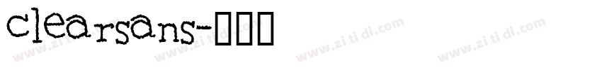 clearsans字体转换
