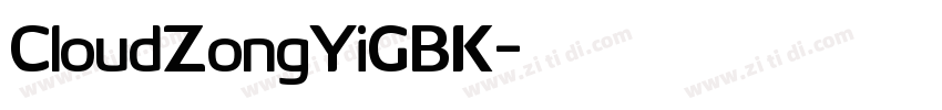 CloudZongYiGBK字体转换