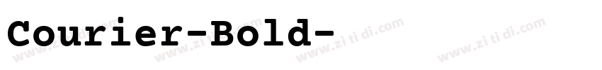 Courier-Bold字体转换