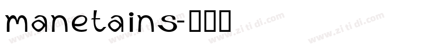 manetains字体转换