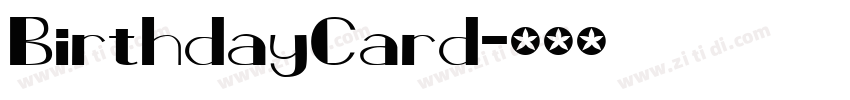 BirthdayCard字体转换