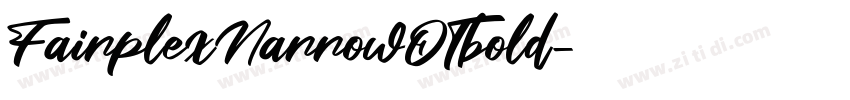 FairplexNarrowOTbold字体转换