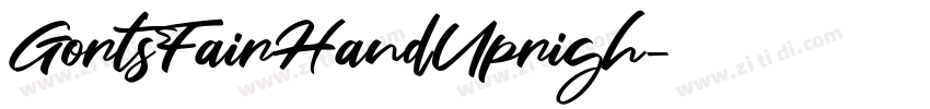 GortsFairHandUprigh字体转换