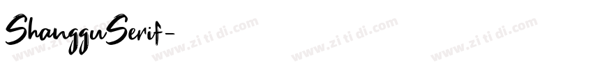 ShangguSerif字体转换