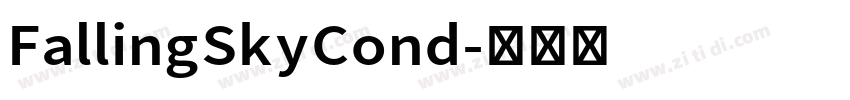 FallingSkyCond字体转换