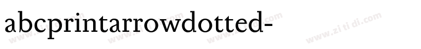 abcprintarrowdotted字体转换
