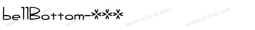 bellBottom字体转换