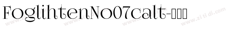 FoglihtenNo07calt字体转换