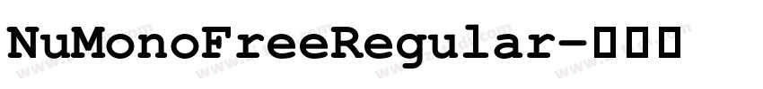 NuMonoFreeRegular字体转换