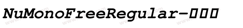 NuMonoFreeRegular字体转换