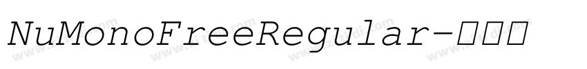 NuMonoFreeRegular字体转换