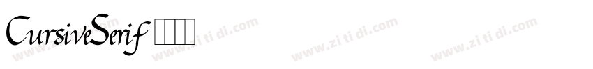 CursiveSerif字体转换