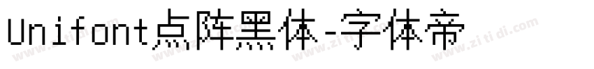 Unifont点阵黑体字体转换