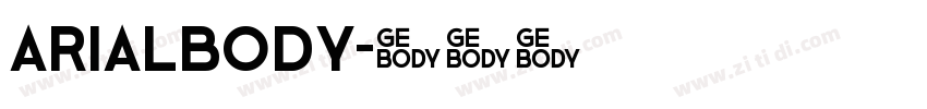 ArialBody字体转换