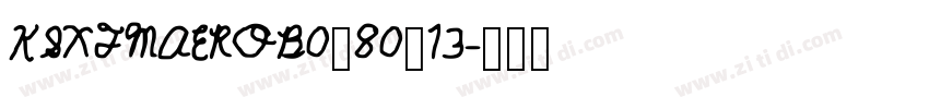 KSXFMAEROB0_80_13字体转换