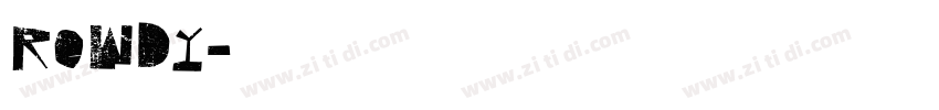 Rowdy字体转换
