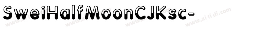 SweiHalfMoonCJKsc字体转换