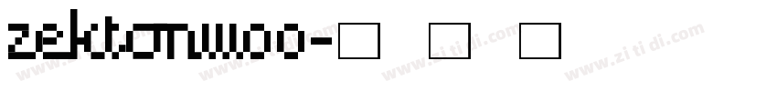 ZektonW00字体转换