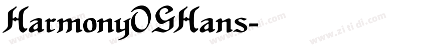 HarmonyOSHans字体转换