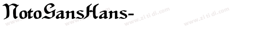 NotoSansHans字体转换