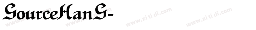 SourceHanS字体转换
