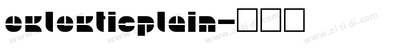eklekticplain字体转换