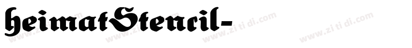 heimatStencil字体转换