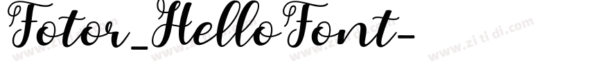 Fotor_HelloFont字体转换