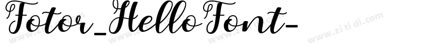 Fotor_HelloFont字体转换