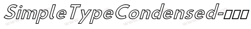 SimpleTypeCondensed字体转换