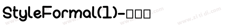 StyleFormal(1)字体转换