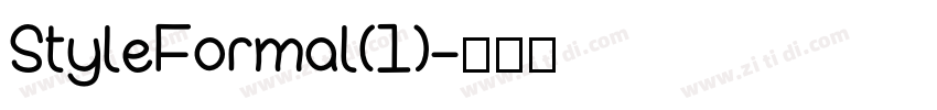 StyleFormal(1)字体转换
