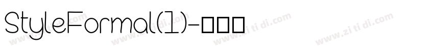 StyleFormal(1)字体转换