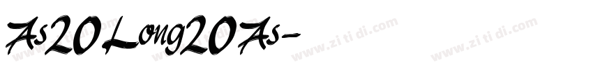 As20Long20As字体转换
