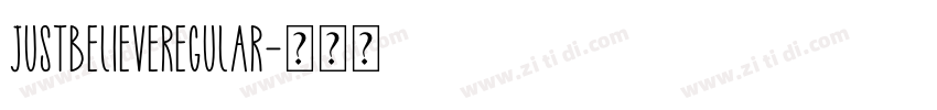 justBelieveRegular字体转换