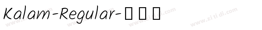 Kalam-Regular字体转换