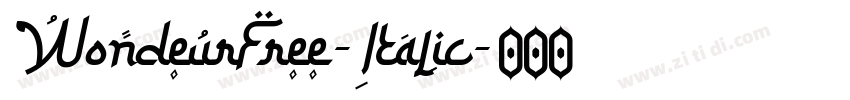 WondeurFree-Italic字体转换