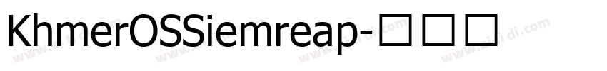 KhmerOSSiemreap字体转换