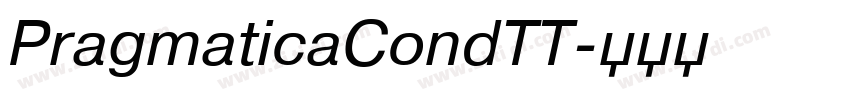 PragmaticaCondTT字体转换