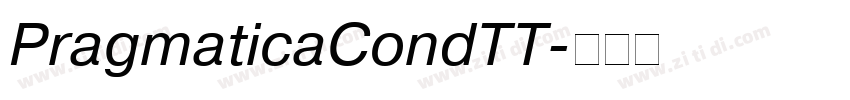 PragmaticaCondTT字体转换