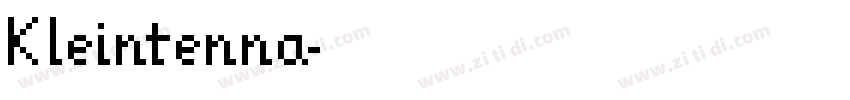Kleintenna字体转换
