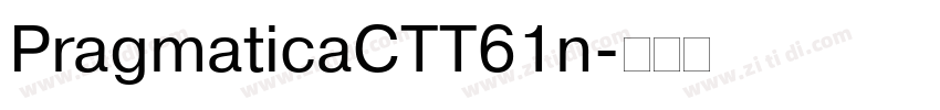 PragmaticaCTT61n字体转换