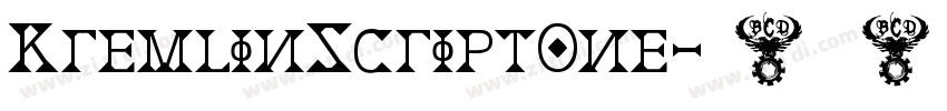 KremlinScriptOne字体转换